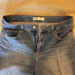 Signature by Levi Strauss Women's Wide Leg Crop Jeans